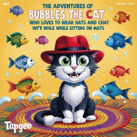 The Adventures of Bubbles the Cat Who Loves to Wear Hats and Chat with Fish While Sitting on Mats