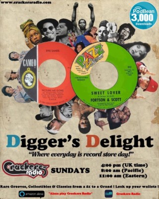 Diggers Delight Show (with Playlist) Sunday 02/01//2022 4:00pm UK time (8:00 am Pacific, 11:00 am Eastern) www.crackersradio.com