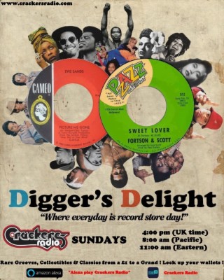 Diggers Delight Show (with Playlist) Sunday 10/10/2021 4:00pm UK time (8:00 am Pacific, 11:00 am Eastern) www.crackersradio.com