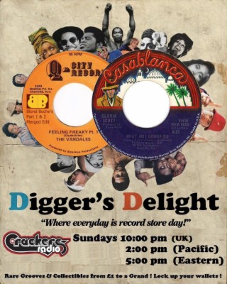Diggers Delight Show (with Playlist) Sunday 06/09/2020 10:00pm UK time (2:00 pm Pacific, 5:00 pm Eastern) www.crackersradio.com