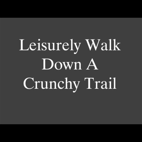 Leisurely Walk down a Crunchy Trail, Pt. 4 | Boomplay Music