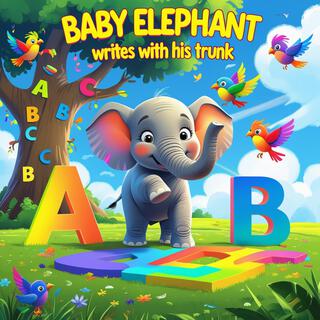 Baby Elephant Writes with His Trunk