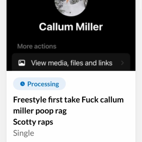 Freestyle one first fuck callum miller stupid poop rag | Boomplay Music