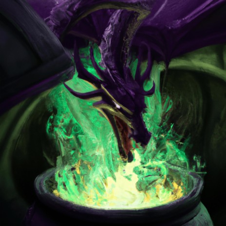 Dragon in the Witches Cauldron