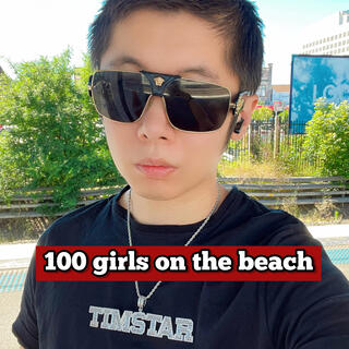 100 girls on the beach