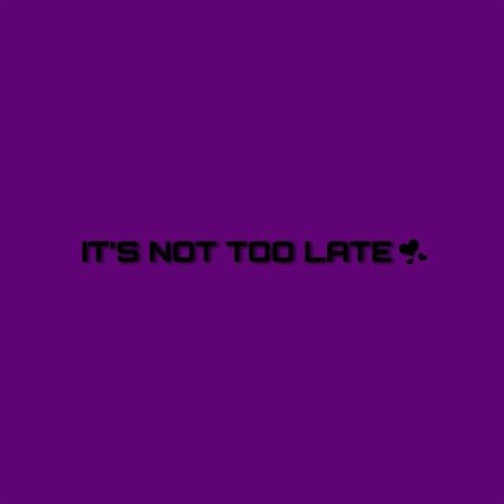 ITS NOT TOO LATE | Boomplay Music