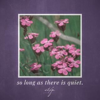 So Long as There is Quiet