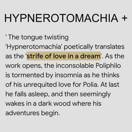 HYPNEROTOMACHIA + | Boomplay Music