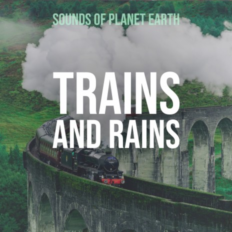 Constant Train Sound with Rain and People in the Cafe