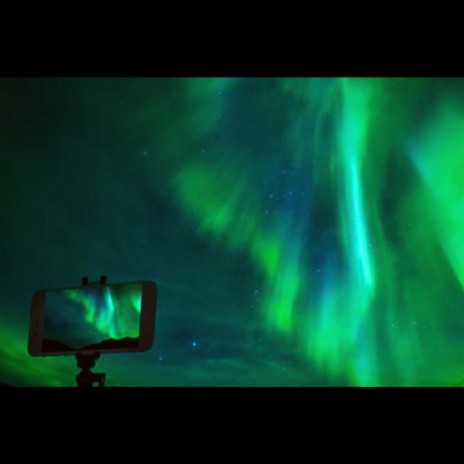 watching the northern lights on my phone