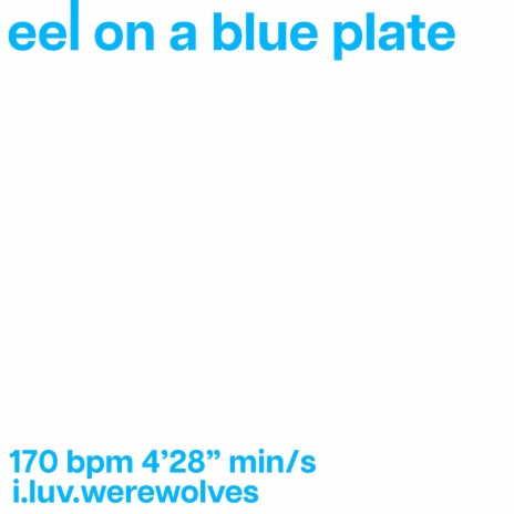 eel on a blue plate