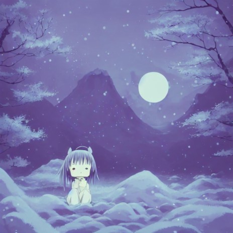 Solitude in Winter's Cold: A Ghost's Moonlit Reflection