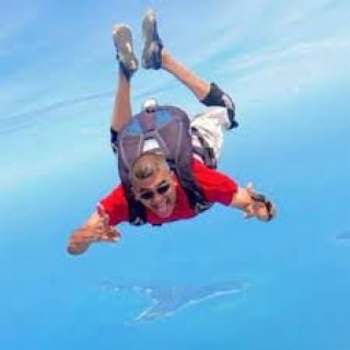 Going up while skydiving down