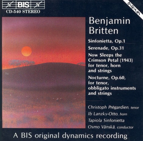 Serenade for Tenor, Horn & Strings, Op. 31: II. Pastoral ft. Ib Lanzky-Otto, Tapiola Sinfonietta & Osmo Vänskä | Boomplay Music