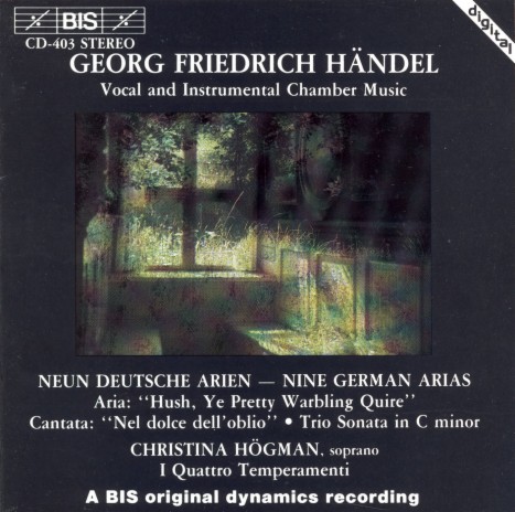 9 German Arias, HWV 202-210: Susser Blumen Ambraflicken, HWV 204 ft. Quattro Temperamenti, I | Boomplay Music