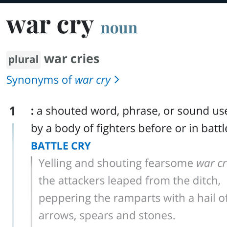 War cry