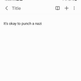 It's okay to punch a nazi