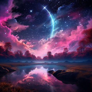 Celestial Pink Sky, Magical Night7