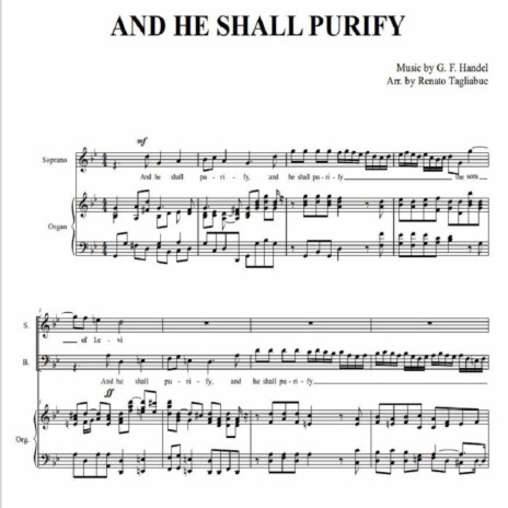 Handel, AND HE SHALL PURIFY (Part for Bass)