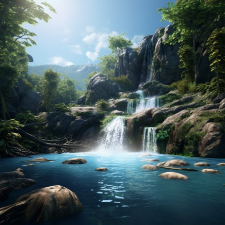 Peaceful Waterfall's Gentle Flow ft. Memminger & BekaWak