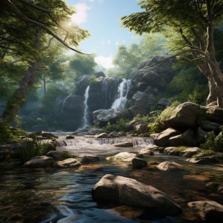 Calm Study by the Waterfall: Soothing Soundscapes