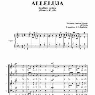 MOZART Alleluia, Exsultate, jubilate (Separate parts for SATB Choir)