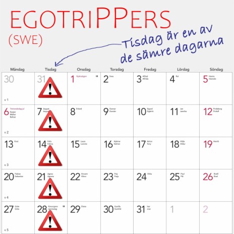 Tisdag är en av de sämre dagarna