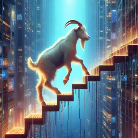 Goat goes up the cyber stairs