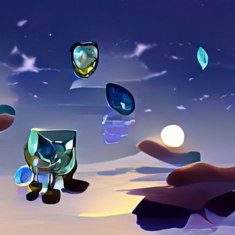 a handful of clear transparent gems glittering in the moonlight | Boomplay Music