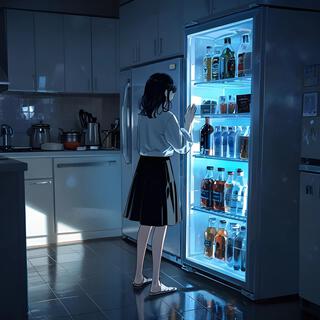 Cold Blue Refrigerator