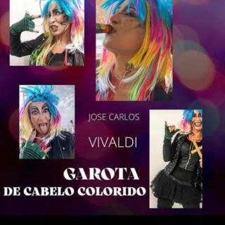 Garota de cabelo colorido