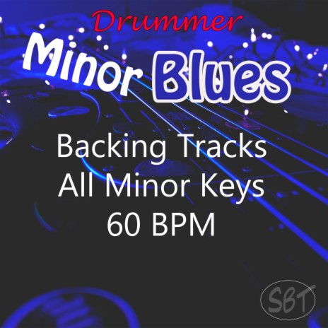 Minor Blues Drum Backing Track in A Minor, 60 BPM, Vol. 1