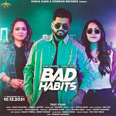 Bad Habits ft. Gurlej Akhter | Boomplay Music