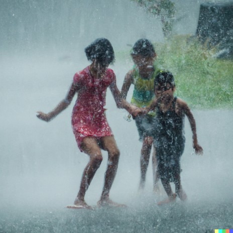 Children Play in the Middle of Heavy Rain and Loud Thunder 35 ft. LWD Rain, The Mist, Regendans & mahogany