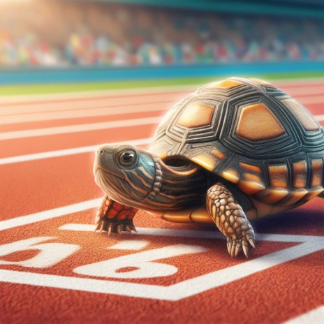 Tortoise challenging the 100-meter dash