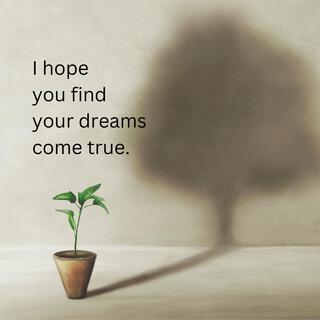 I hope you find your dreams come true.