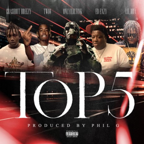 Top Five ft. TopShotta Crash, Two 4, RR Lil Bra & Only1liltink | Boomplay Music