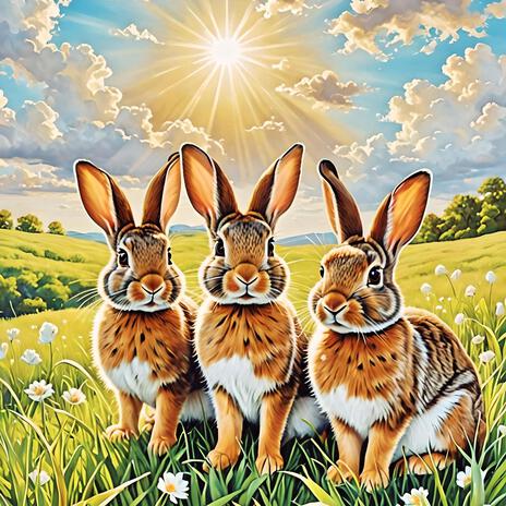 Three Cottontail Rabbits So Fluffy And Bright | Boomplay Music