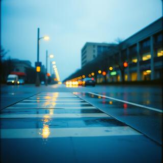 Crosswalk in the rain