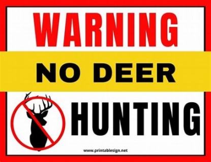 No more deer hunting