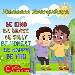 Kindness Everywhere! A cheerful, uplifting song encouraging kids to spread kindness through simple acts, creating a ripple effect of joy and positivity.