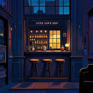 Jazz bar in the deepening night