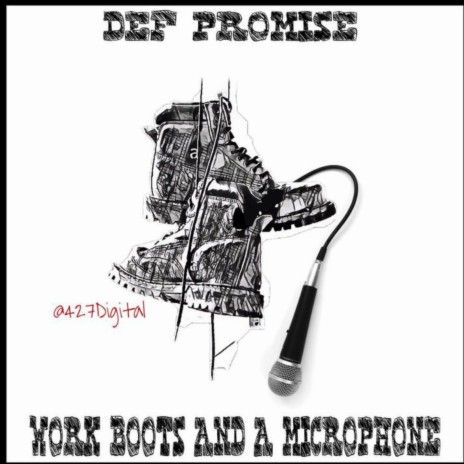 Work boots and a Microphone