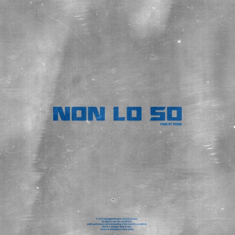 NON LO SO ft. Nik DNA & prod by Pedro