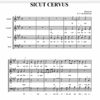 SICUT CERVUS Palestrina (Separate parts for SATB Choir)