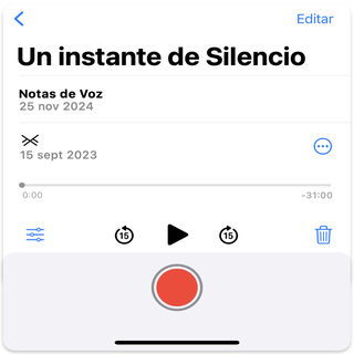 Un instante de Silencio