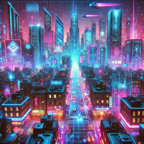 Artificial Sunrise Over Neon Roads | Boomplay Music