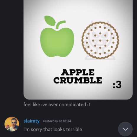 The crumble takes over the apple out of pure evil | Boomplay Music