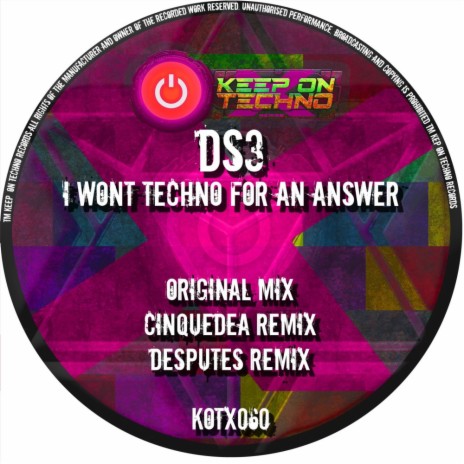 I Wont Techno For An Answer (Desputes Remix) | Boomplay Music