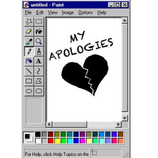 MY APOLOGIES